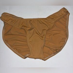 Ujena 84‎ Sheer When Wet Colombian Scrunch Full Coverage Bikini Bottom Nude L